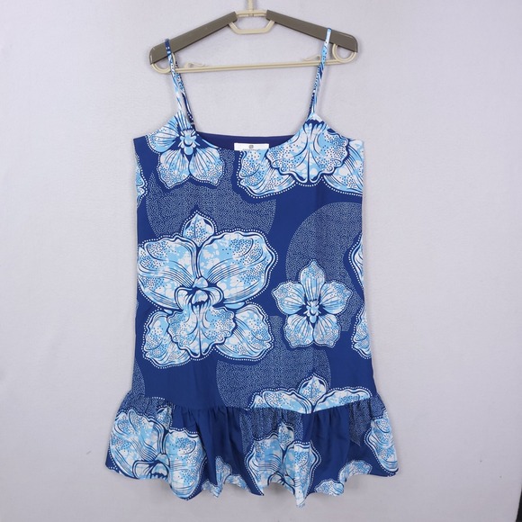Jean Pierre Dresses & Skirts - Jean Pierre Klifa Petals Blue Mini Dress Women's Size Small‎ Floral